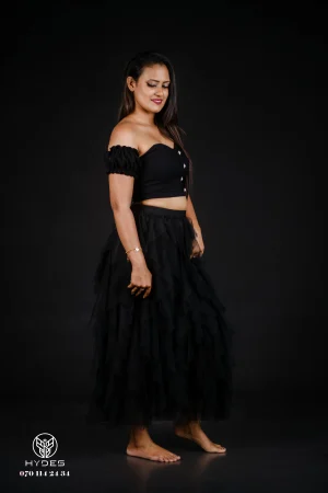 Home 15 Black Ruffle skirt